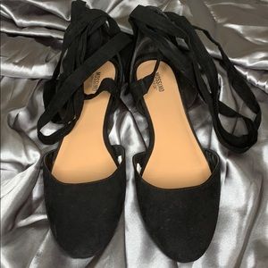 Women’s ballerina lace up flat sz 10